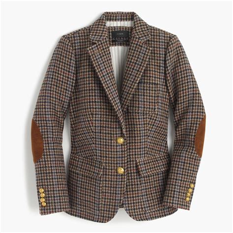 brown houndstooth blazer women's.